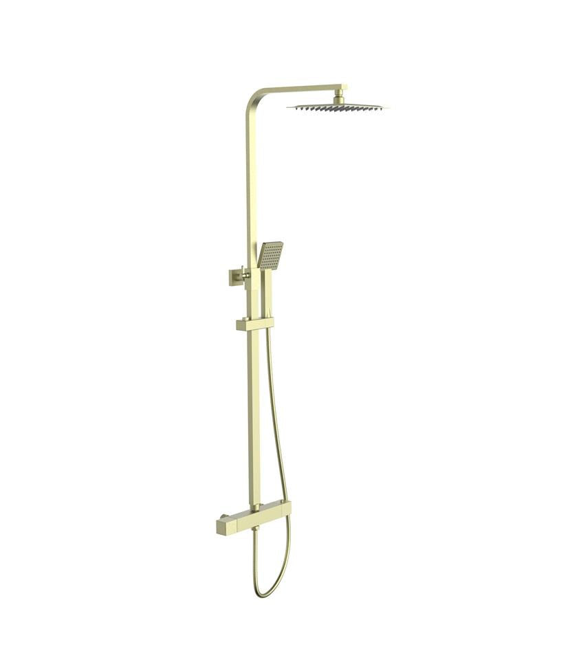 Aquarius RainLux Eco Square Adjustable Exposed Bar Shower System