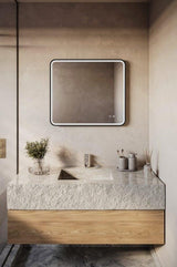 Aquarius Image LED Mirror in Black