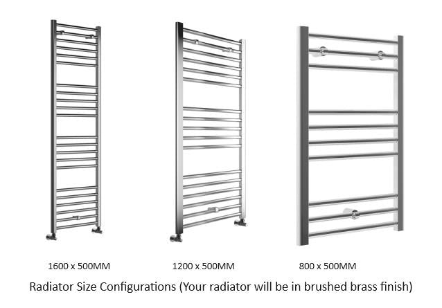 Aquarius Auro Towel Rail in Brushed Brass