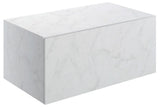 Aquarius Marblesque One Drawer Storage Unit and Console Shelf White Marble Effect