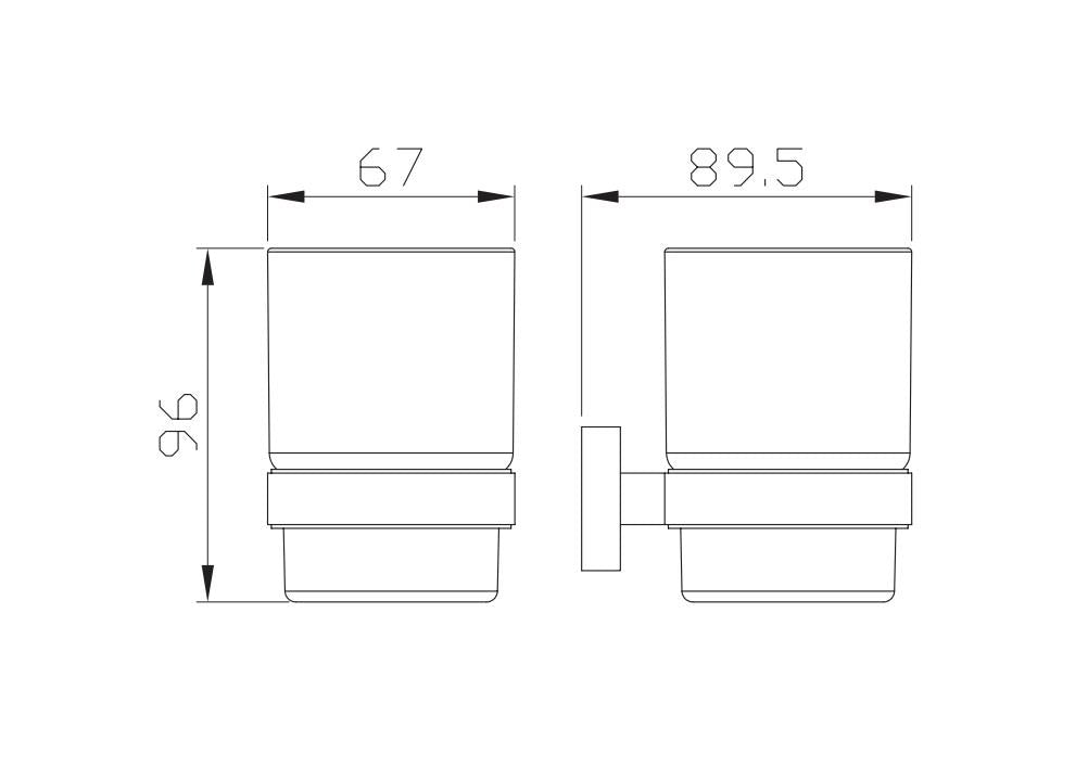 Aquarius Auro Single Tumbler Holder Brushed Brass AQAU52448