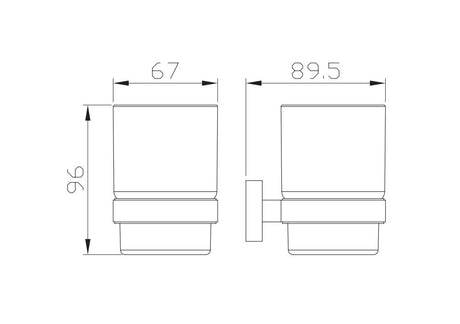 Aquarius Auro Single Tumbler Holder Brushed Brass AQAU52448