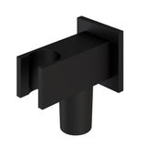 Aquarius Modern Square Wall Elbow & Shower Handset Holder Matt Black AQ601038