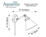 Aquarius Lumen Cone Single Wall Light