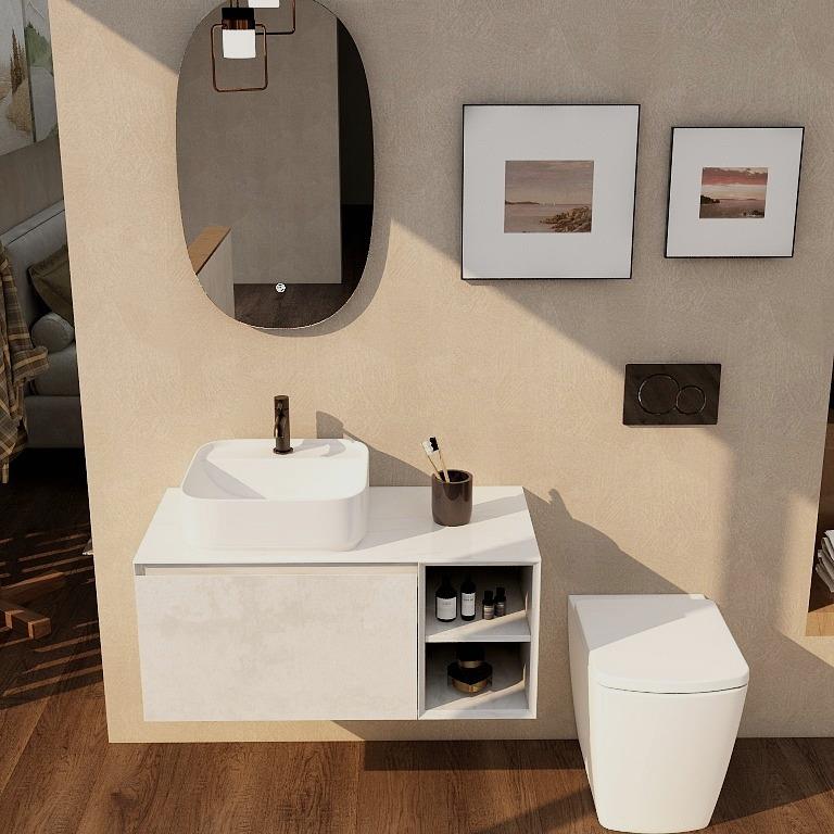 Aquarius JF-Series 900mm Single Drawer Vanity Unit with Countertop