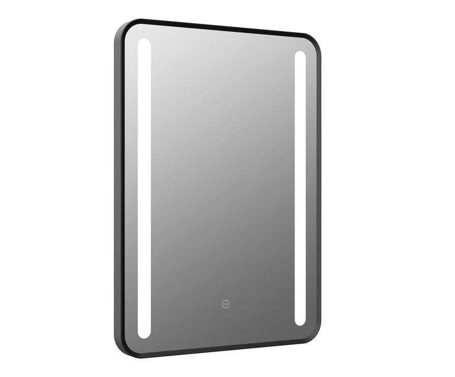 Aquarius Reflect 500 x 700mm Rounded LED Mirror with Black Trim AQRF0128