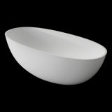 Aquarius Iseo Freestanding Stone Bath in Gloss White 1600mm