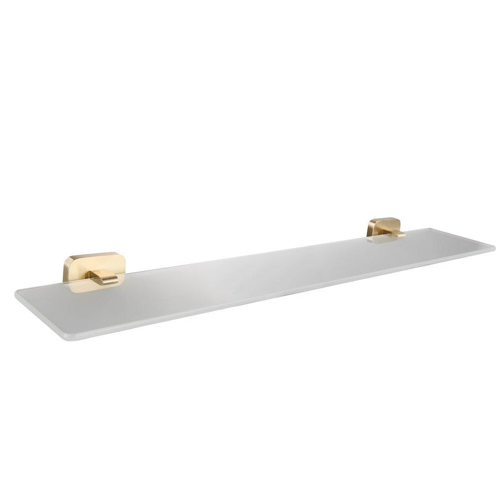 Aquarius Auro Glass Shelf Brushed Brass AQAU52453