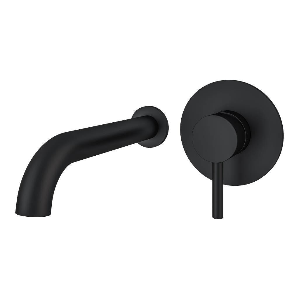 Aquarius Curve Wall Mounted Bath Filler Tap Black AQ791008