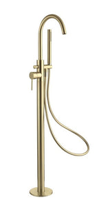 Aquarius RF-Series Floor Standing Bath Shower Mixer Tap inc Kit Brushed Brass AQRF88BB