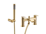 Aquarius Arc Bath Shower Mixer Tap inc Kit Brushed Brass AQAC04BB