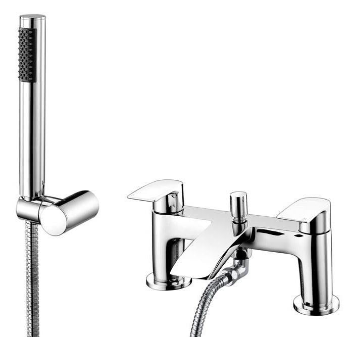 Aquarius Arc Bath Shower Mixer Tap with Shower Kit