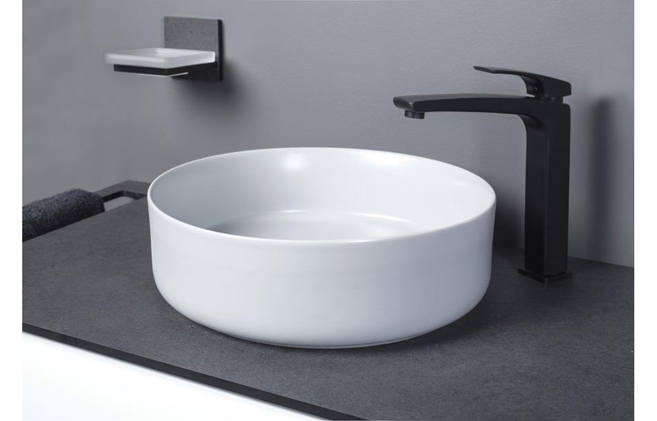 Aquarius V-Series 2 Round 0TH Vessel Wash Bowl 355mm Matt White AQVS0040