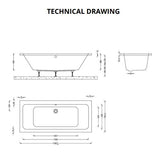 Aquarius Aaron Double Ended Standard Bath