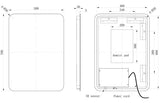 Aquarius Muse 500 x 700mm Rectangle Back-Lit LED Mirror AQMU0086