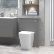 Aquarius laura back to wall toilet in white bundle in a modern grey bathroom