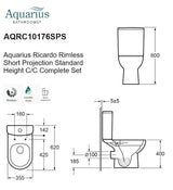 Aquarius Ricardo Rimless Short Projection Standard Height C/C Complete Set AQRC10176SPS