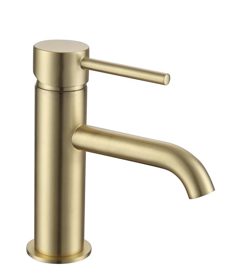 Aquarius RF-Series Cold Start Mono Basin Mixer Tap inc Waste Brushed Brass AQRF05BB