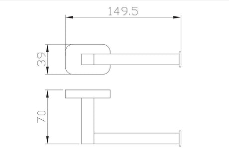 Aquarius Auro Toilet Roll Holder Brushed Brass AQAU52445