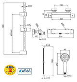 Aquarius RainLux Easy-Fit Round Bar Shower Valve and Kit Chrome AQRL31BARCH