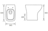 Aquarius Sequoia Back To Wall Toilet With Slim Soft Close Seat AQSQ0172