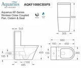 Aquarius KF-Series Rimless Close Coupled Pan, Cistern and Soft Close Seat