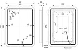 Aquarius Muse 500 x 700mm Rectangle Front-Lit LED Mirror AQMU0078