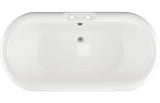 Aquarius Timeless Luxury Freestanding Double Ended 2TH Bath With Chrome Feet 1690mm