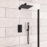 Aquarius Modern Square Shower Bundle Black AQBND018