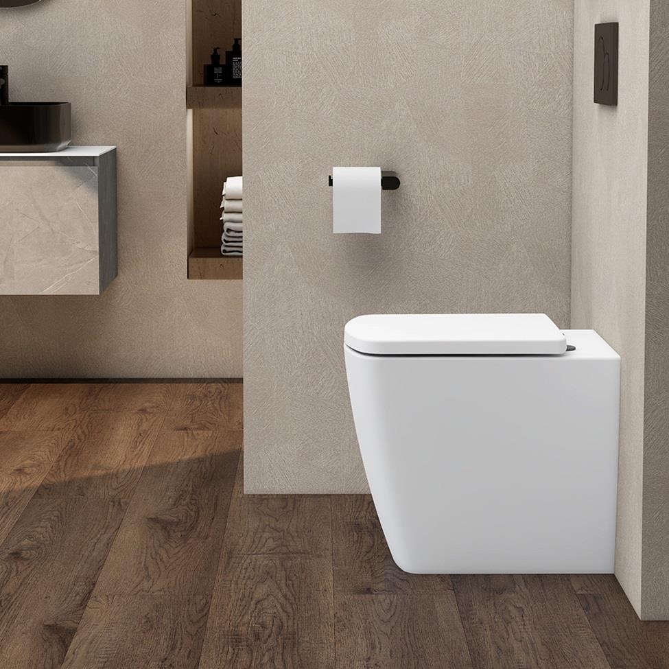 Aquarius JF-Series back to wall comfort height toilet in a contemporary bathroom