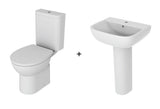 Aquarius QualEco 4 Piece Pottery Set Toilet and Basin Suite