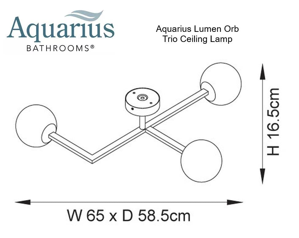 Aquarius Lumen Orb Trio Ceiling Light