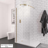 Aquarius LevAqua 2000 Brushed Brass 8mm Walkin Panel