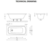 Aquarius Agar Single Ended Reinforced Bath