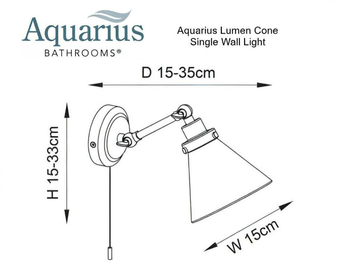 Aquarius Lumen Cone Single Wall Light