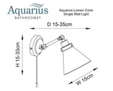 Aquarius Lumen Cone Single Wall Light