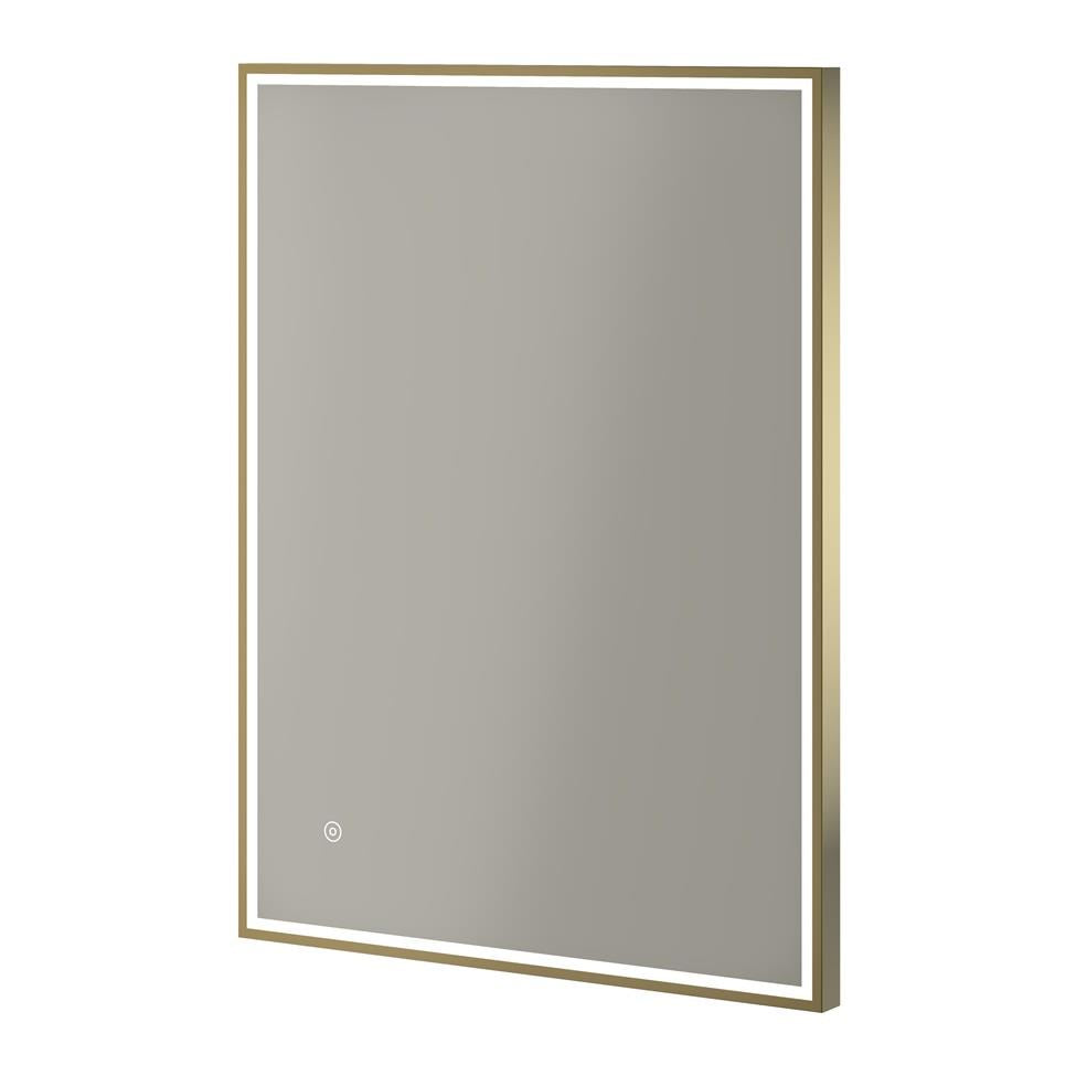 Aquarius Easy Frame LED Mirror in Brushed Brass