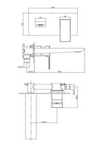 Aquarius Hydro Wall Mounted Basin Mixer Tap Brushed Brass AQHY18BB