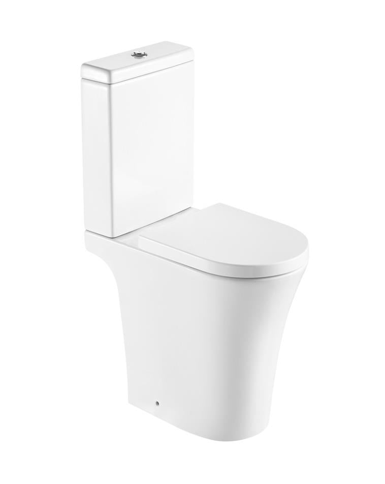 Aquarius K-Series Rimless Short Projection Close Coupled Toilet, Cistern and Soft Close Seat AQKS538