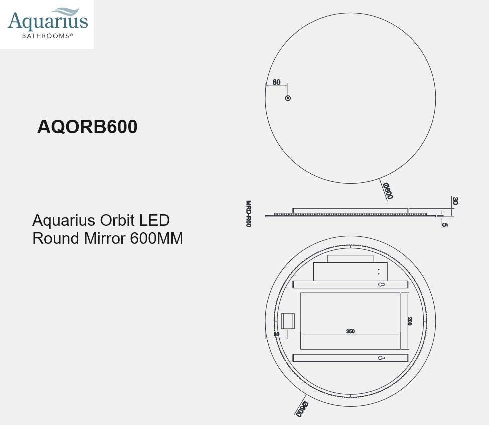 Aquarius Orbit LED Round Mirror