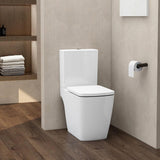 Aquarius JF-Series Rimless Comfort Height Open Back C/C Pan, Cistern and Soft Close Seat