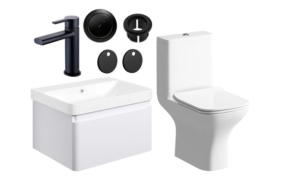 Aquarius Sophie 605mm Vanity Unit and WC Set with Finishes