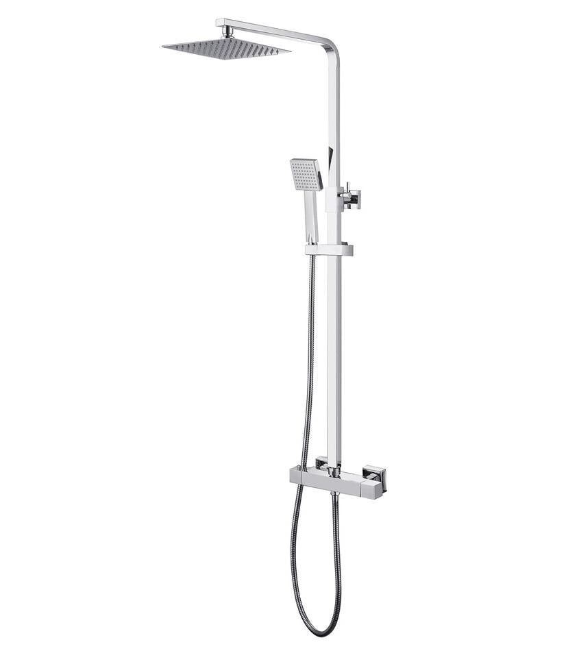 Aquarius RainLux Eco Square Adjustable Exposed Bar Shower System