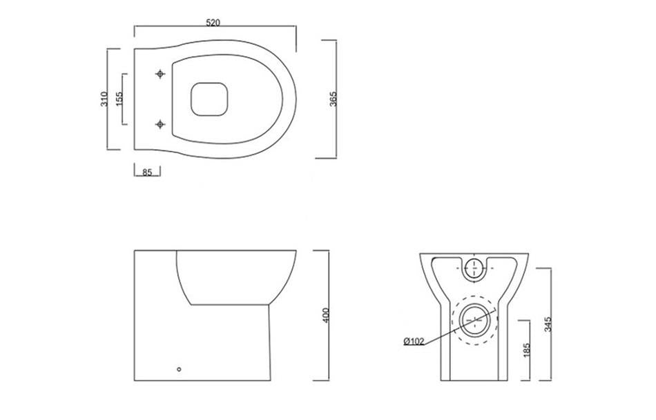 Aquarius QualEco Back To Wall Rimless Toilet with Soft Close Seat