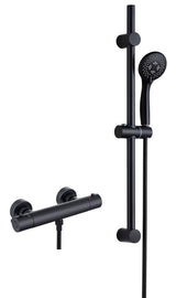 Aquarius RainLux Easy-Fit Round Bar Shower Valve and Kit Matt Black AQRL31BARMB