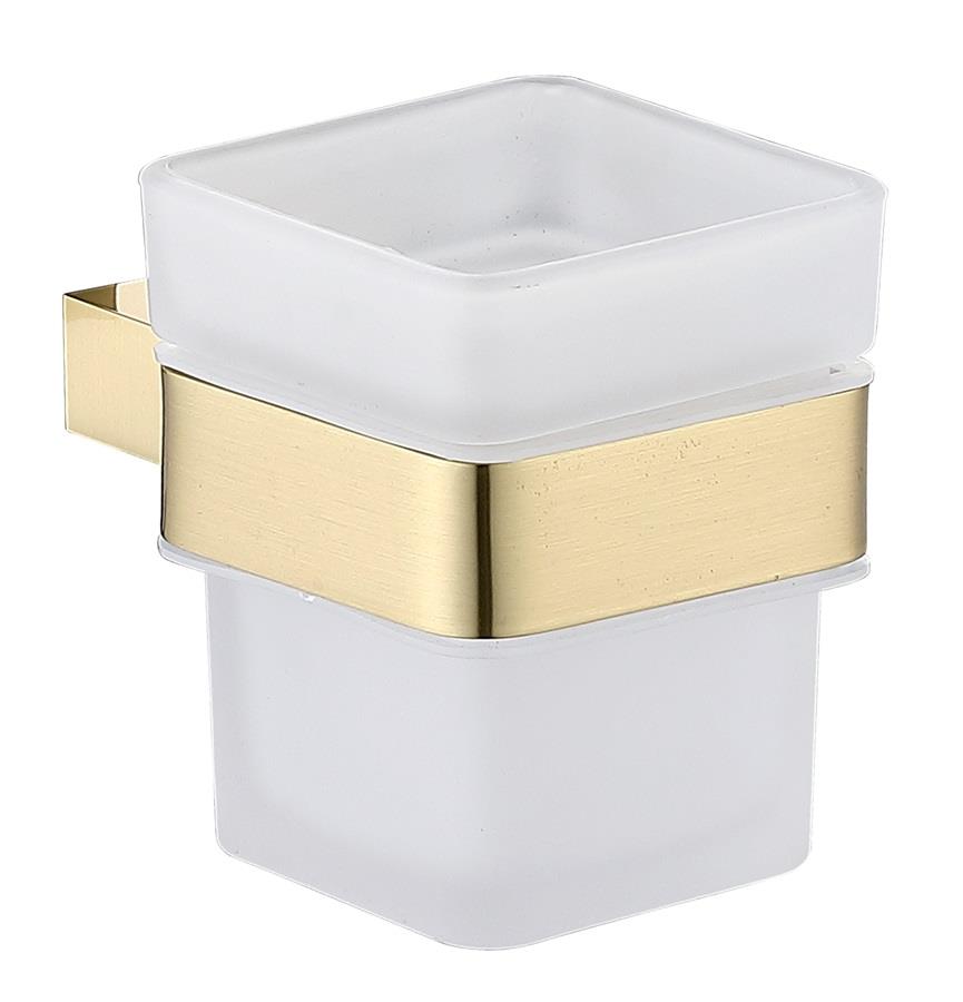 Aquarius FT Tumbler and Holder Brushed Brass AQFT32BB